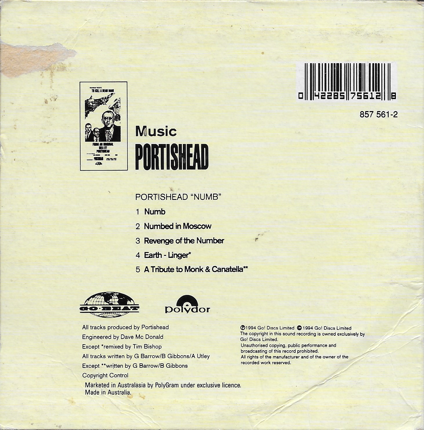 Picture of 857561 - 2 Numb by artist Portishead  
